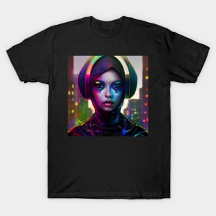 Cyberpunk Muslim Woman T-Shirt